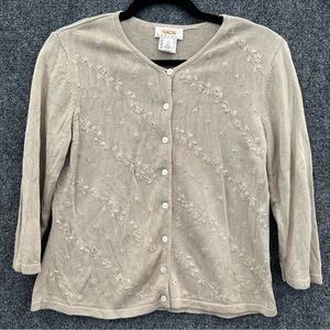 Talbots Cream Cardigan Sweater